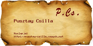 Pusztay Csilla névjegykártya